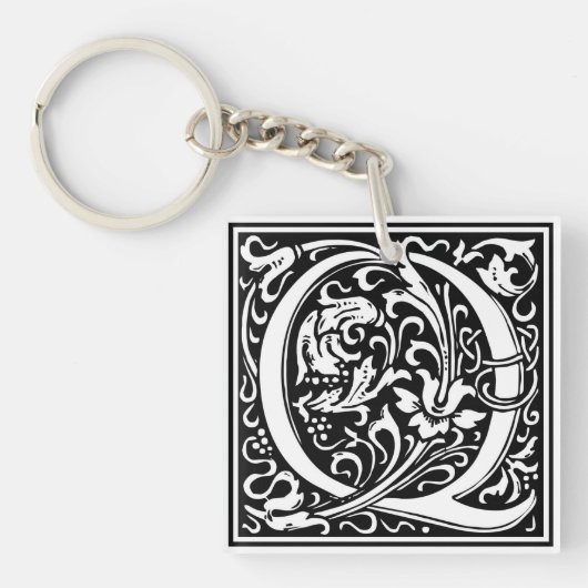 Porte-clés William Morris Alphabet "Q" (Devant)