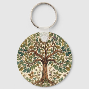 Porte-clés William Morris Arbre de Vie Vintage Préraphaélite