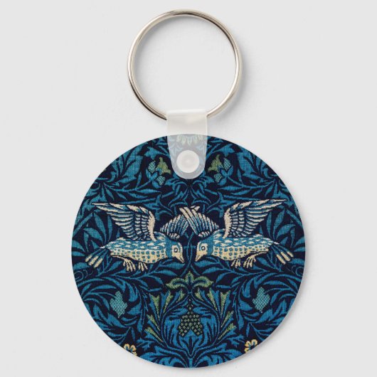 Porte-clés William Morris Blue Birds Tapestry Classic (Recto)