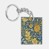 Porte-clés William Morris Cherwell Floral Pattern Blue (Devant gauche)