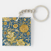 Porte-clés William Morris Cherwell Floral Pattern Blue (Dos)