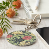 Porte-clés William Morris Chrysanthemum Vintage Floral Art (Côté)