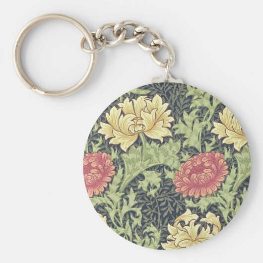 Porte-clés William Morris Chrysanthemum Vintage Floral Art (Devant)