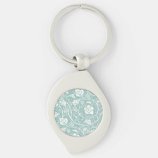 Porte-clés William Morris Grape Motif Turquoise Turquoise (Devant)
