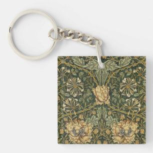 Porte-clés William Morris Honeysuckle Vert Floral