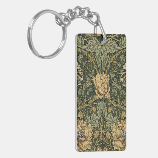 Porte-clés William Morris Honeysuckle Vert Floral (Devant gauche)