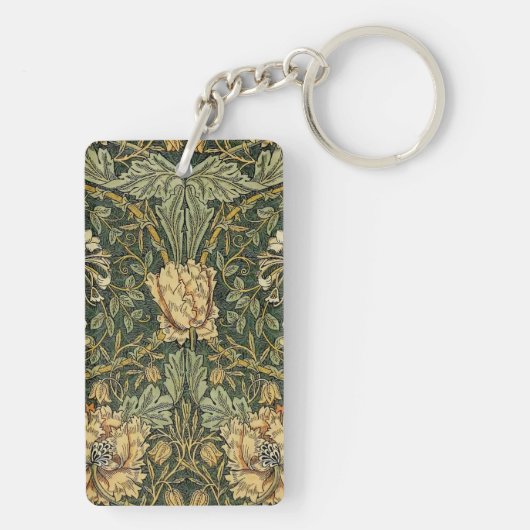 Porte-clés William Morris Honeysuckle Vert Floral (Dos)