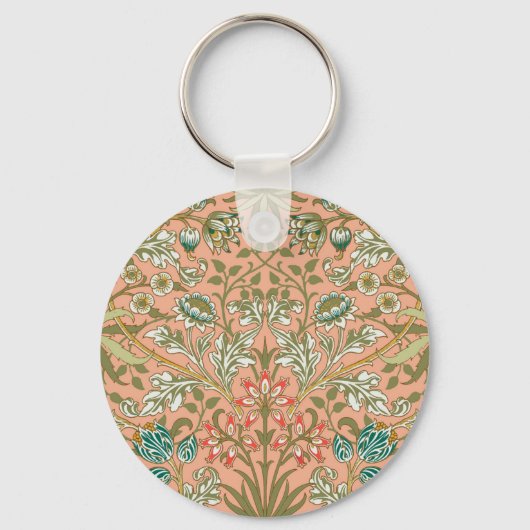 Porte-clés William Morris Hyacinth Flower Rose Art (Recto)
