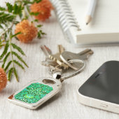 Porte-clés William Morris Hyacinth Imprimer, Emerald Green (Côté )