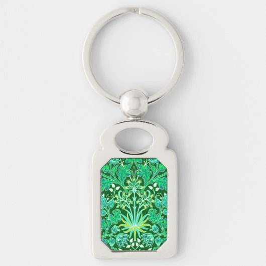 Porte-clés William Morris Hyacinth Imprimer, Emerald Green (Devant)