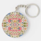 Porte-clés William Morris Lodden Motif Floral Pastel (Dos)
