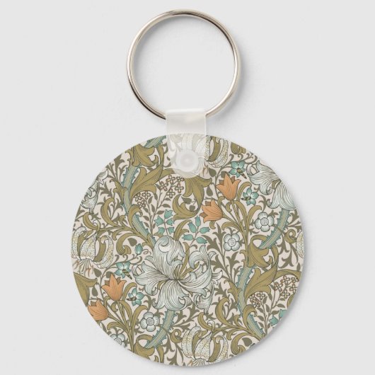 Porte-clés William Morris Lys Bleu Or Classique (Recto)