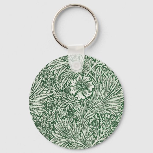 Porte-clés william morris marigold vert floral fleur (Recto)