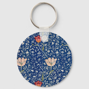 Porte-clés William Morris Medway Floral bleu