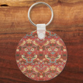 Porte-clés William Morris Red Strawberry Thief (Recto)