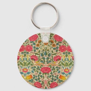 Porte-clés William Morris Rose Floral Chintz rose