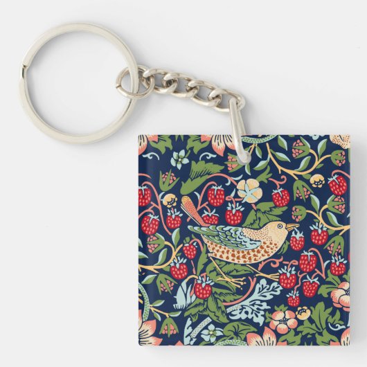 Porte-clés William Morris Strawberry Thief (Devant)