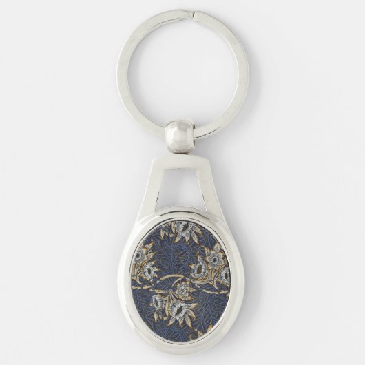 Porte-clés William Morris Tulip Willow Blue Motif (Devant)