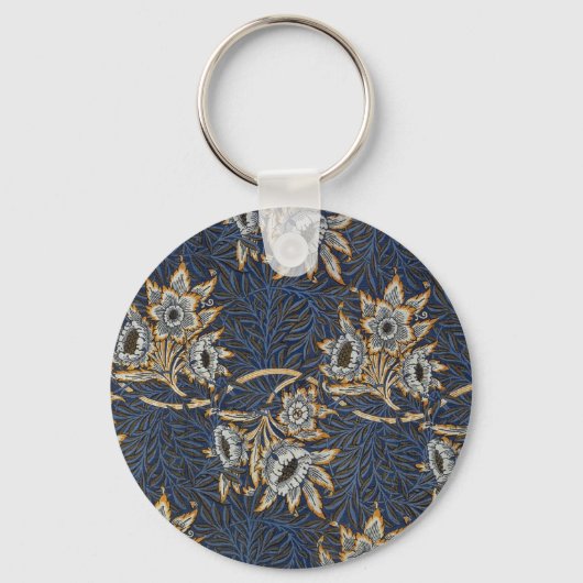 Porte-clés William Morris Tulip Willow Blue Motif (Recto)