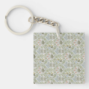 Porte-clés William Morris Vintage Floral Rose Celandine