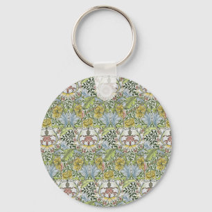 Porte-clés William Morris Vintage Myrte vert rose