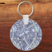 Porte-clés William Morris Windrush fleurs bleues (Recto)