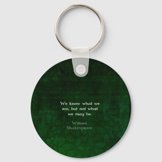 Porte-clés William Shakespeare Citation Sur Les Possibilités (Recto)