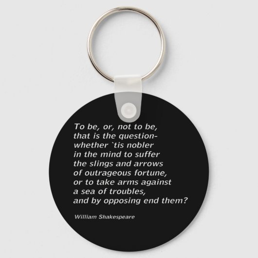 Porte-clés William Shakespeare`s "Hamlet" (Recto)