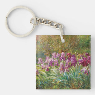 Porte-clés Willows et Irises au bord d'un ruisseau