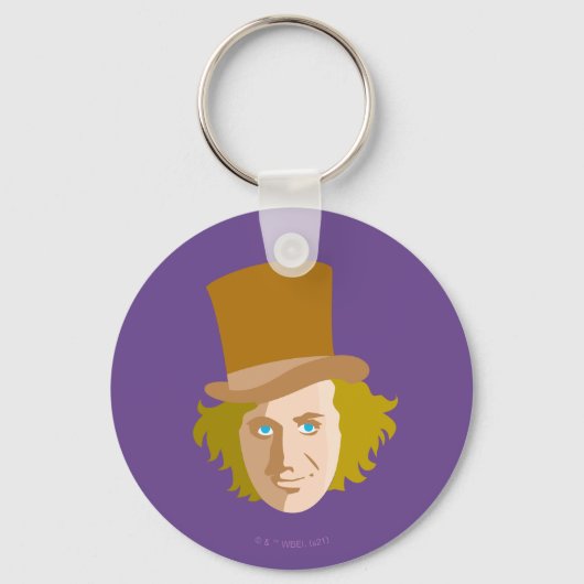 Porte-clés Willy Wonka Stenciled Face Graphic (Recto)