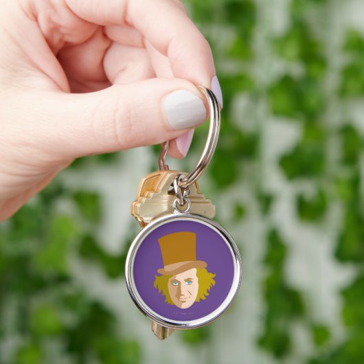 Porte-clés Willy Wonka Stenciled Face Graphic (main)