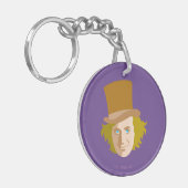 Porte-clés Willy Wonka Stenciled Face Graphic (Devant gauche)