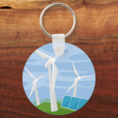 Porte-clés Windmills et cellules solaires (Recto)