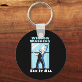 Porte-clés Window Washer Funny Window Washing Cleaner Quote (Recto)