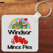 Porte-clés Windsor, Berkshire Aime Les Mince Pies (Verso)