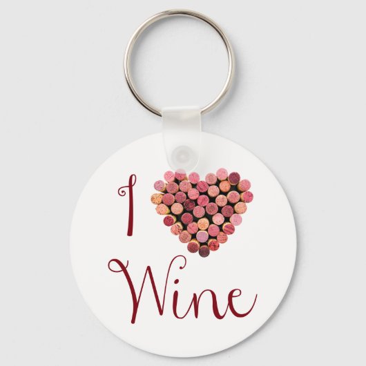 Porte-clés Wine Cork Heart Keychain (Recto)