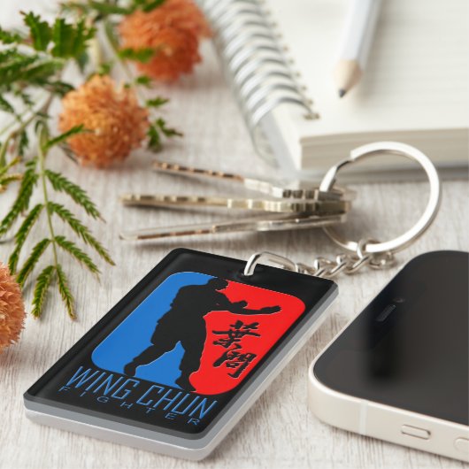 Porte-clés Wing Chun Fighter - Ip Man Linage (Devant droit)