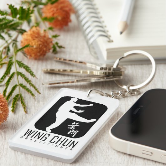 Porte-clés Wing Chun Praticien "Ip Man Style" (Devant droit)