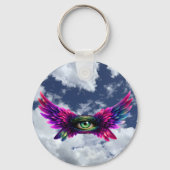 Porte-clés Winged Protection Eye – Round Intention Keychain (Verso)