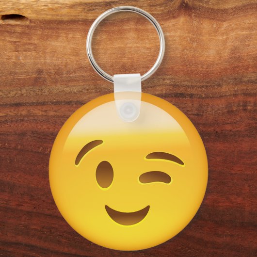Porte-clés Winking Face Emoij (Recto)