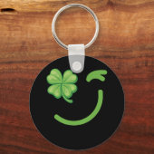 Porte-clés Winking Lucky Four Leaf Clover St. Patricks Day (Recto)