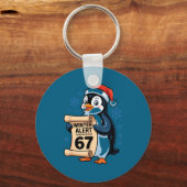 Porte-clés Winter Alert Penguins Who Say 67 Six Seven Meme Ch (Recto)