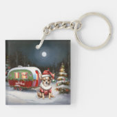 Porte-clés Winter Chihuahua Caravan Christmas Adventure (Dos)