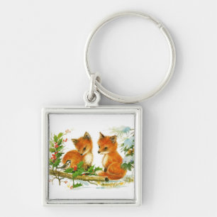 Porte-clés Winter Foxes