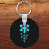 Porte-clés Winter Holiday Apparel - Blue Snowflake Cascade, I (Recto)