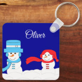 Porte-clés Winter is Snowy: Dark Blue (Verso)