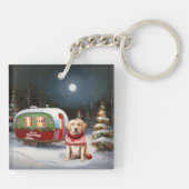 Porte-clés Winter Labrador Caravan Christmas Adventure (Dos)