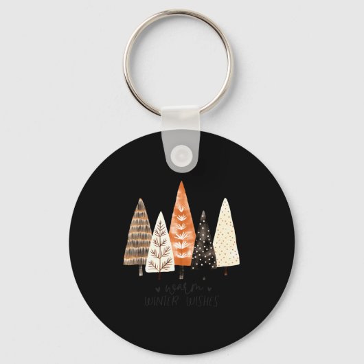 Porte-clés Winter Season Simple Ne Trees (Recto)
