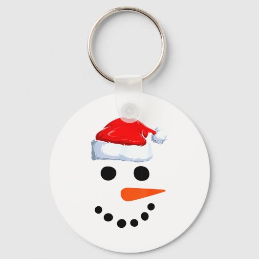 Porte-clés Winter Snowman Face Costume Christmas Snowman (Recto)