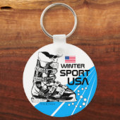 Porte-clés Winter Sport USA Team Ski Boot Porte - clé (Recto)
